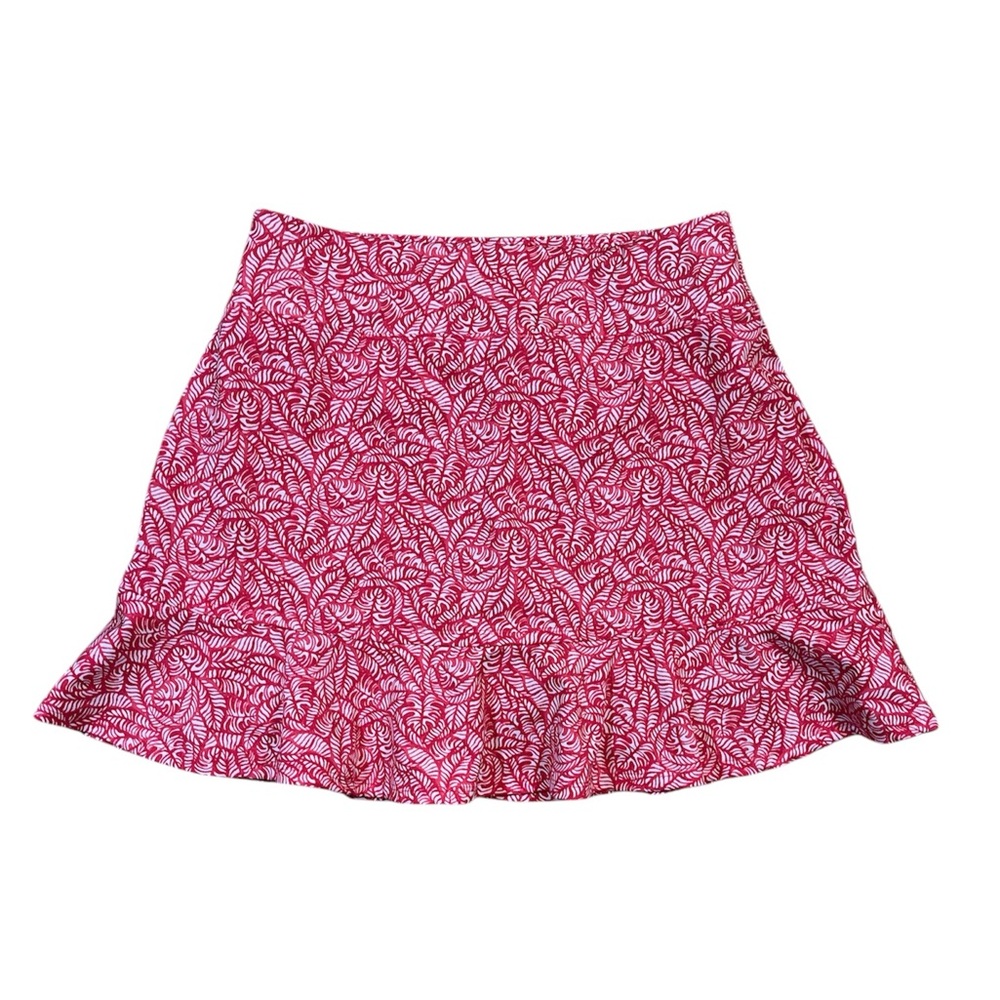 Tommy Bahama Skort Racquet & Paddle Red Tropical Palm Leaf Tennis Skirt Small S